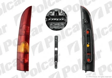 Ліхтар задній | RENAULT KANGOO II Polcar 606187 (фото 1)