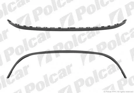 Спойлер бампера переднього CLIO III (R0/1), 09- Polcar 606425