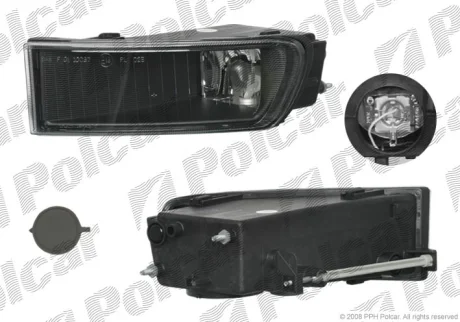 Фара передня | 9.3 02- Polcar 653030E