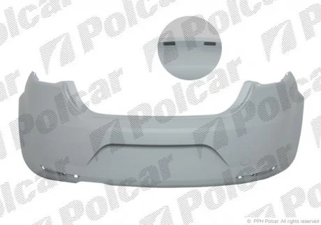 Бампер задній LEON, 05- Polcar 672696