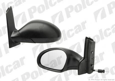Дзеркало зовнішнє лівий | SEAT TOLEDO III, 04- Polcar 6755511M