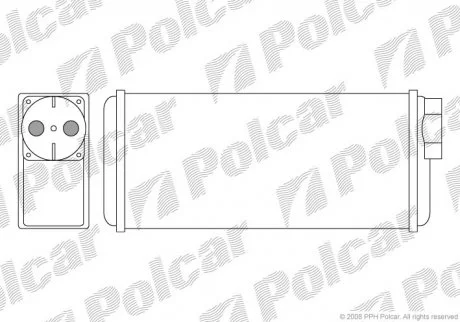 Радіатор печі Skoda Favorit, Favorit Forman, Felicia I, Felicia Ii Vw Caddy Ii 1.3/1.9D 06.88-04.02 Polcar 6900N8-1