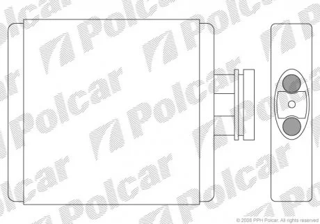 Радіатор печі Skoda Fabia 1,4 99 - Polcar 6913N8-1