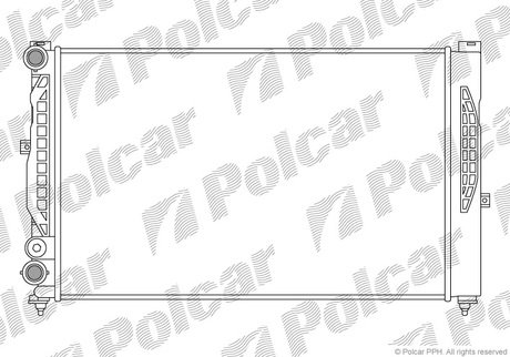 Радіатор Audi A4 95-01/A6 97-05/Skoda SuperB 1.9TDI 01- 629X399X22 Polcar 692508B1 (фото 1)