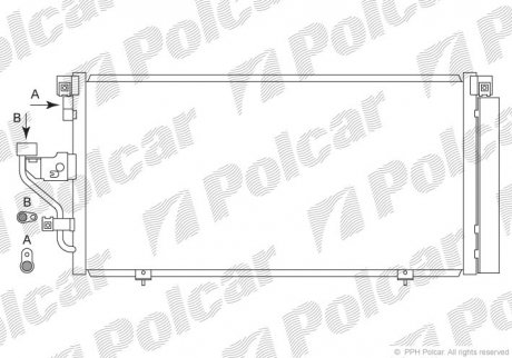 Радіатор кондиціонера Polcar 7207K8C2 (фото 1)