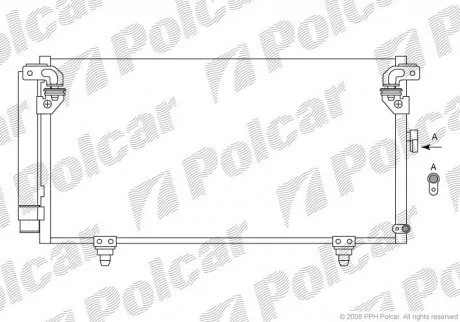 Радіатор кондиціонера Polcar 7208K8C1 (фото 1)