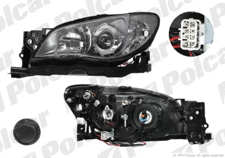 Фара основна | IMPREZA, 10.05- Polcar 721409E
