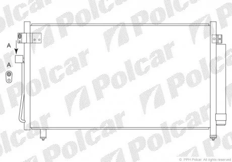 Радіатор кондиціонера Polcar 7241K82K (фото 1)