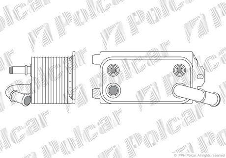 Масляний радіатор Landrover/Range Rover Evoque/Volvo S60/V60(10-)D2 Polcar 9071L8-1 (фото 1)