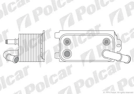 Масляный радиатор Landrover/Range Rover Evoque/Volvo S60/V60(10-)D2 Polcar 9071L8-1