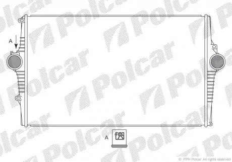 Радіатор повітря (інтеркулер) Polcar 9080J82