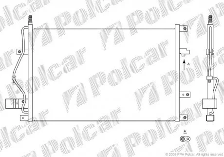 Радіатори кондиціонера | VOLVO S80/S70 Polcar 9080K8C1S