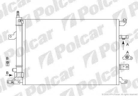 Радіатори кондиціонера | VOLVO S80/S60/S70 Polcar 9080K8C2S