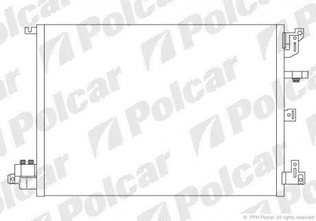 Радіатор кондиціонера Polcar 9090K8C2 (фото 1)