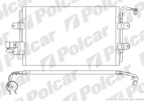Радіатор кондиціонера Polcar 9501K8C1