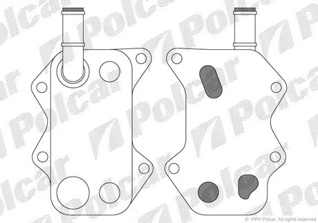 Масляный радиатор VAG 2.0FSI/TFSI 03- Polcar 9513L8-1