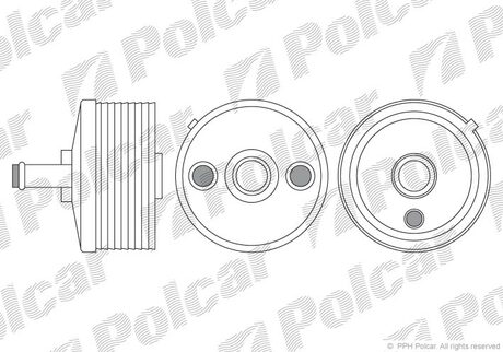Радіатор масляний Skoda/VAG/Audi/Seat 1.6-2.0 (AKП 6 ступ.) 02-14 Polcar 9513L8-2