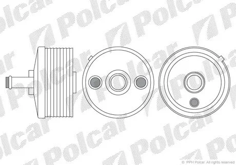 Радиатор масляный Skoda/VAG/Audi/Seat 1.6-2.0 (AKП 6 ступ.).) 02-14 Polcar 9513L8-2