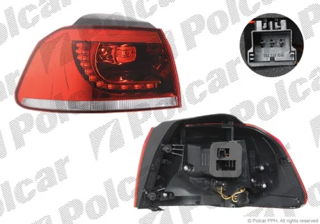 Ліхтар задній | GOLF VI, 10.08- Polcar 951888AE
