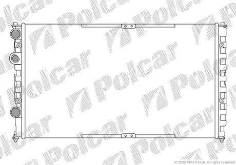 Радиатор охлаждения VW Polo/Caddy 95- 1.4/1.6/1.9D 11.95-01.04 Polcar 952508A1