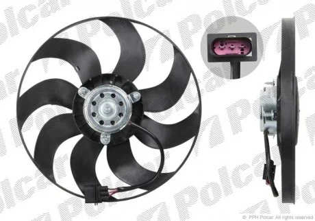 Вентилятор без кожуха VW/AUDI/SEAT/SKODA Polcar 952523U6