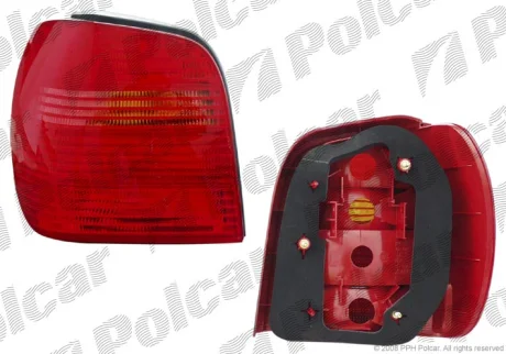 Ліхтар задній | vw POLO HB, 10.99- Polcar 952587E