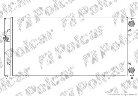Основной радиатор Vw Golf III, Vento 1.6-2.0 11.91-09.02 Polcar 953808B4