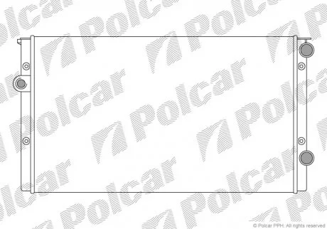 Радiатор основний VW Golf III, Vento 1.9D,TDI 91- Polcar 953808B5