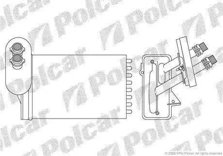 Радiатор пiчки Audi/VW Golf IV/Bora Polcar 9541N8-1