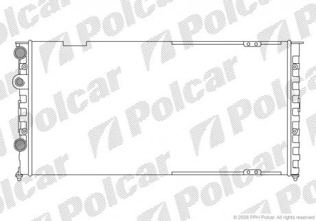 Радіатор охолоджування (+AC) VW Passat 1.6D-2.8 02.88-05.97 Polcar 954608-5