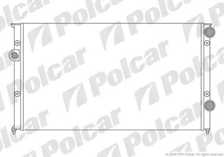 Радiатор охолодження VW Passat 1.9D (B3) 91-93 Polcar 954608A7 (фото 1)