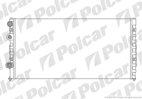 Радиатор охлаждения VW Passat 1.6-2.9 02.88-05.97 Polcar 954708A2 (фото 1)