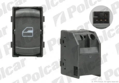 Вмикач склопідіймача vw BORA, 11.98- Polcar 9548P70