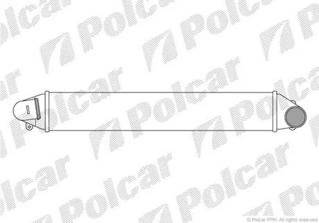Радиатор интеркулера Ford Galaxy/Seat Alhambra/VW Sharan 1.8T 20V/1.9Tdi 95- Polcar 9550J8-2