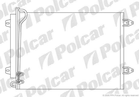 Радиатор AC VW CC, PASSAT, PASSAT ALLTRACK, PASSAT CC 1.6-2.0D 03.05- Polcar 9555K8C1 (фото 1)