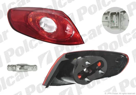 Ліхтар задній | PASSAT CC, 06.08- Polcar 955687U (фото 1)
