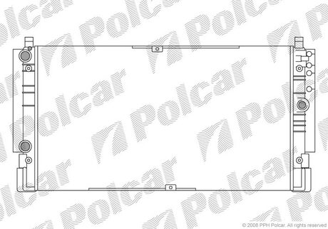 Радиатор основной VW T4 96- Polcar 956608A1
