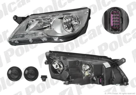 Фото 1 - фара основна | TIGUAN, 09.07-04.11 Polcar 958510H Фара основна | TIGUAN, 09.07-04.11 Polcar 958510H (фото 1)