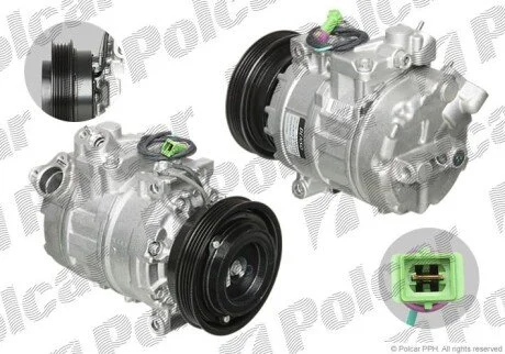 Компресор кондиціонера (новий) | A6 C5 Avant (4B5), 1 Polcar DCP02006