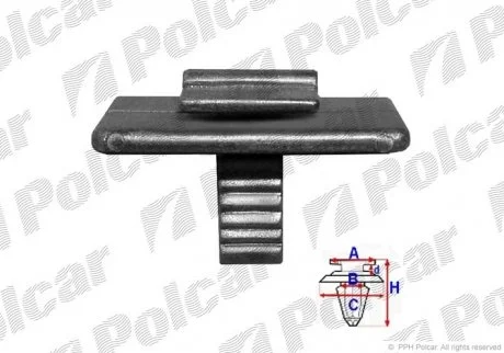 Кріплення дверної карти F. FOCUS C-MAX, 04- Polcar RXC60333