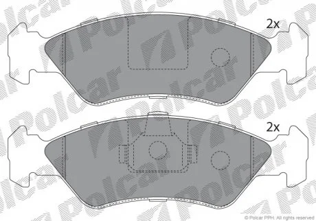 Гальмівні колодки | FIESTA Furgon/hatchb Polcar S700030