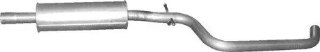 Глушитель алюм. сталь, средн. часть Audi A3/Seat Altea/Golf V (01.119) Polmostro POLMOSTROW 01119