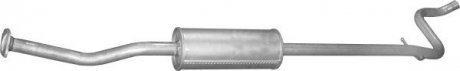Глушитель, алюм. сталь, средн.часть Citroen C2 1.4i / Peugeot 1007 1.4i (04.270) POLMOSTROW 04270 (фото 1)