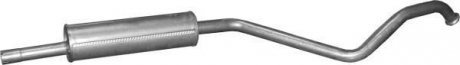 Глушитель алюм. сталь, средн. часть Renault Laguna II 1.6i -16V 1.8i 16V 2.0i -1 POLMOSTROW 21524 (фото 1)