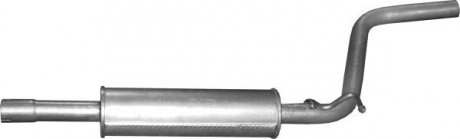 Глушитель алюм. сталь, средн. часть VW Caddy III 1.4i 16V (30.23) POLMOSTROW 3023