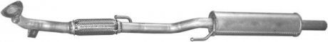 Глушитель алюм. сталь, средн. часть VW FOX 1.2i (05-11) POLMOSTROW 3080 (фото 1)