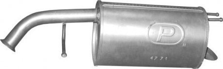Глушитель (задняя часть) алюминизированная сталь Kia Picanto 1.0 (04-11), 1.1 (04-11) POLMOSTROW 47.71 (фото 1)