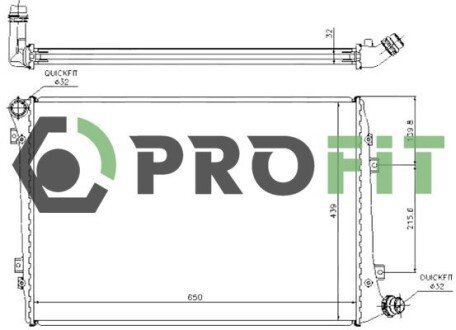 Радиатор охлаждения PROFIT 1740-0007 (фото 1)