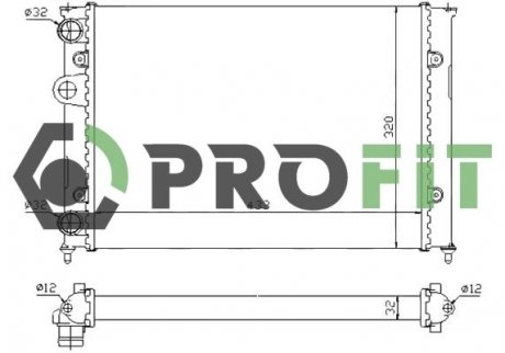 Радиатор охлаждения PROFIT 1740-0014 (фото 1)