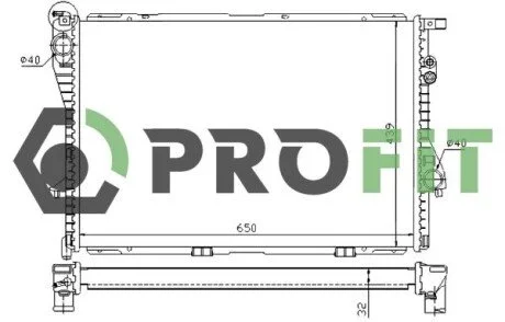 Радіатор охолоджування PROFIT 1740-0061 (фото 1)